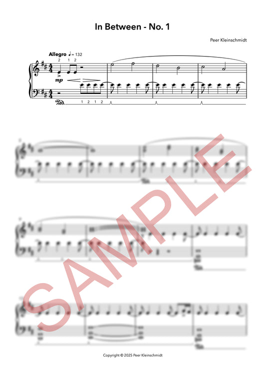 In Between - No. 1 - sheet music for piano