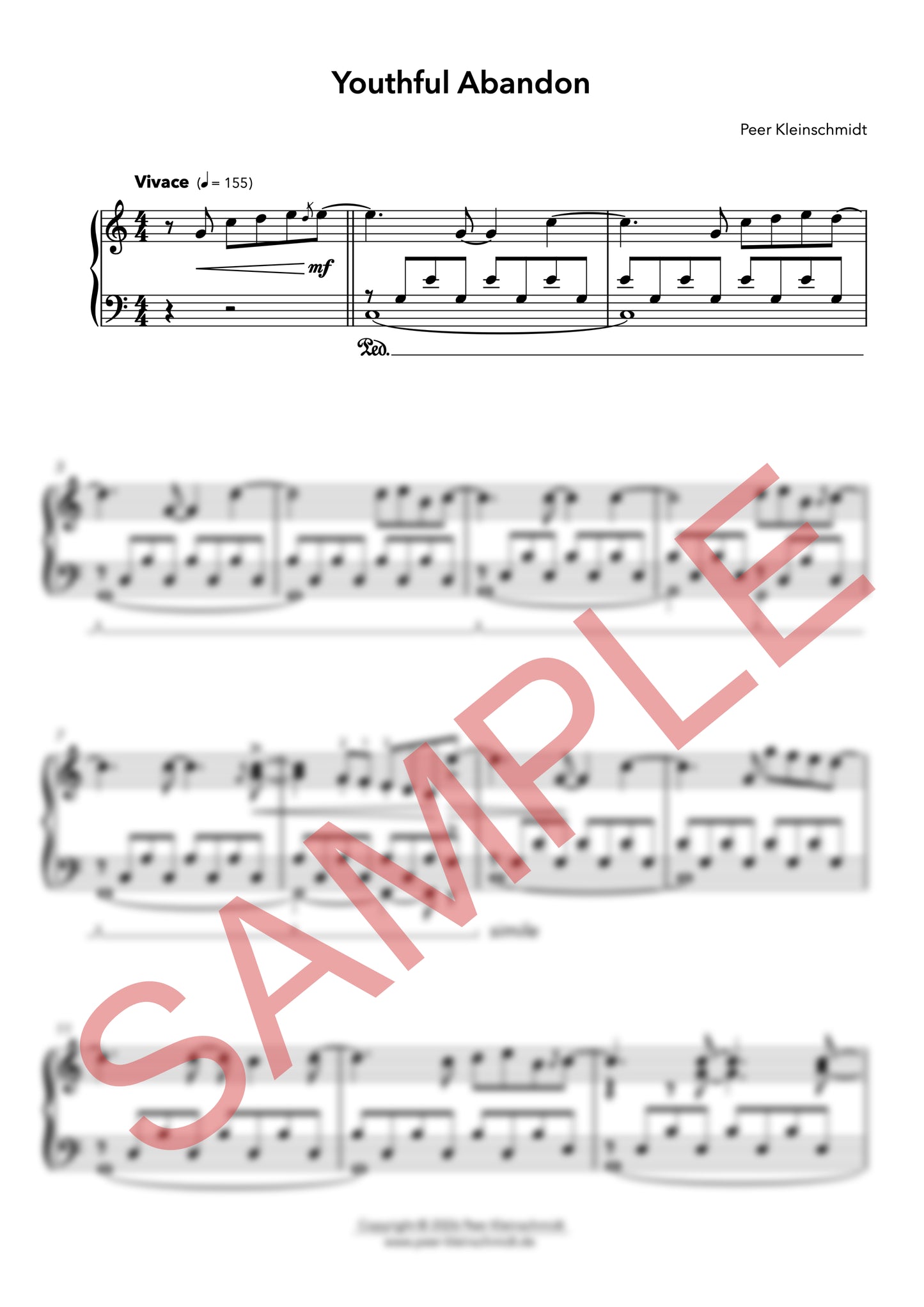 Youthful Abandon - sheet music for piano
