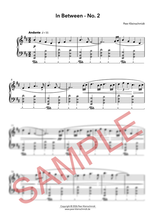 In Between - No. 2 - sheet music for piano